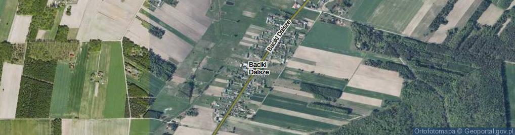 Zdjęcie satelitarne Baciki Dalsze ul.